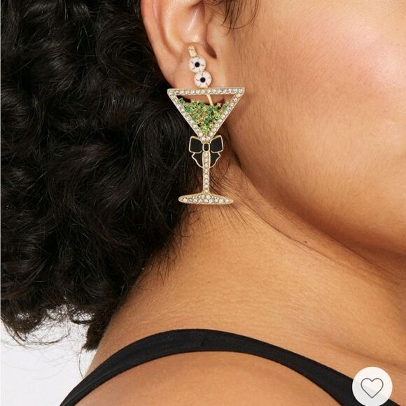 Sugarfix by Baublebar Olive Martini Pass The Spirits  Halloween Theme Earrings - Picture 5 of 6